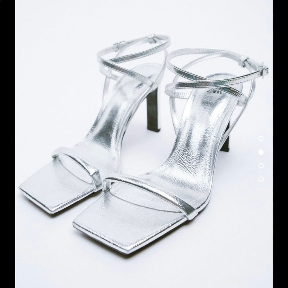 Zara Silver Heels - 3.5inches